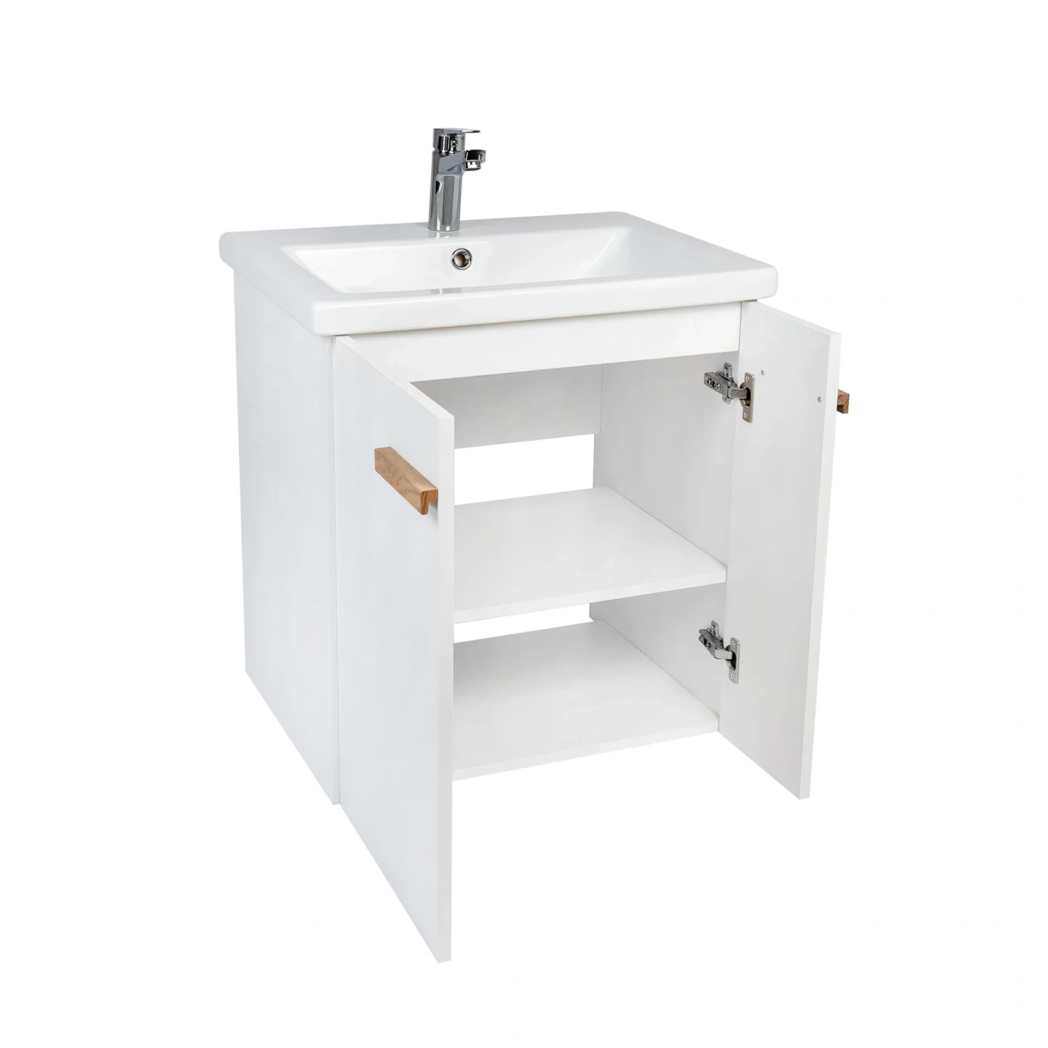 Тумба подвесная Viant Мюнхен 80 с раковиной Como 80, белый от магазина Vanna-Vanna.ru!