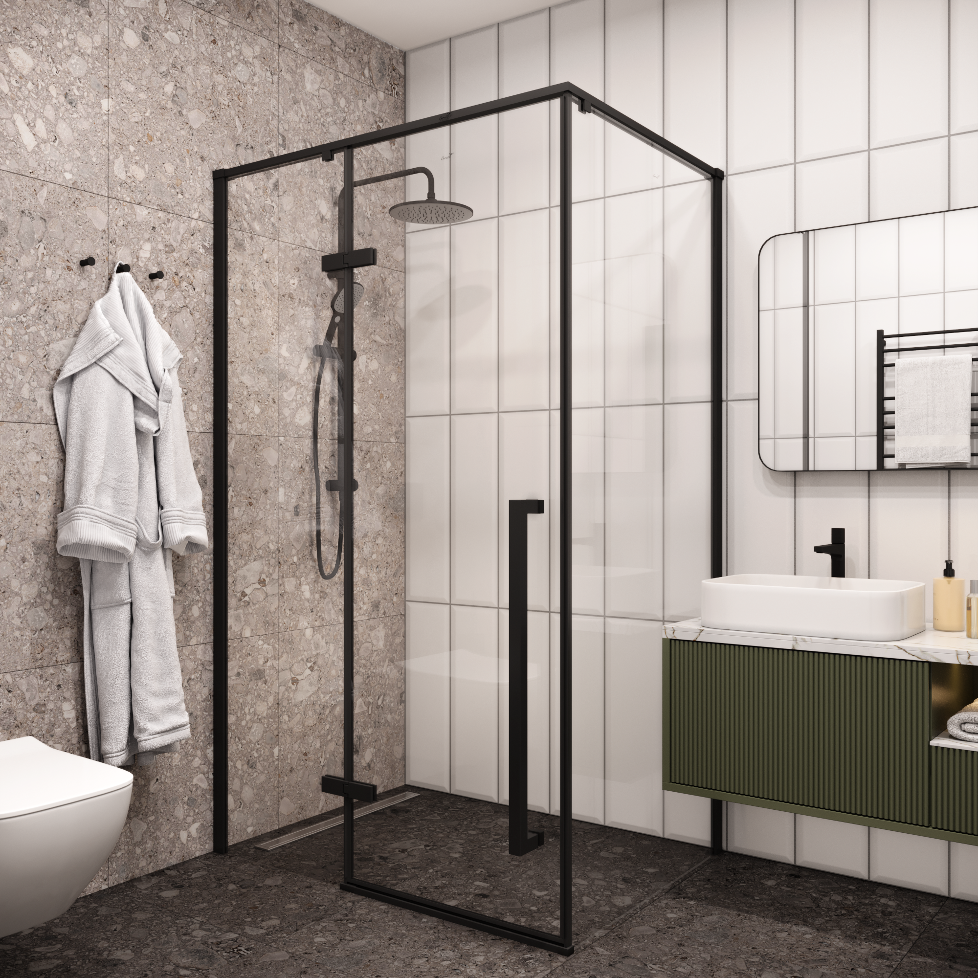 Душевой уголок Cerutti Spa C1A без поддона (120x90x195)