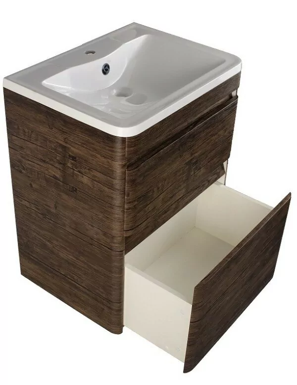 Тумба напольная Style Line Атлантика 60 Plus Люкс с раковиной Атлантика 60, старое дерево