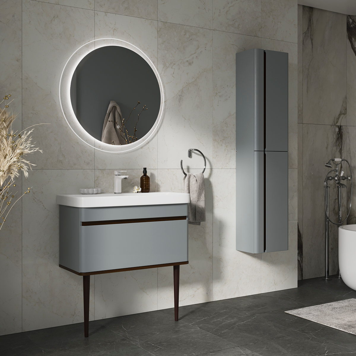 Пенал EQUIL Elegante 36 L/R подвесной мэйджик/дуб голиано Пенал EQUIL Elegante 36 L/R подвесной мэйджик/дуб голиано