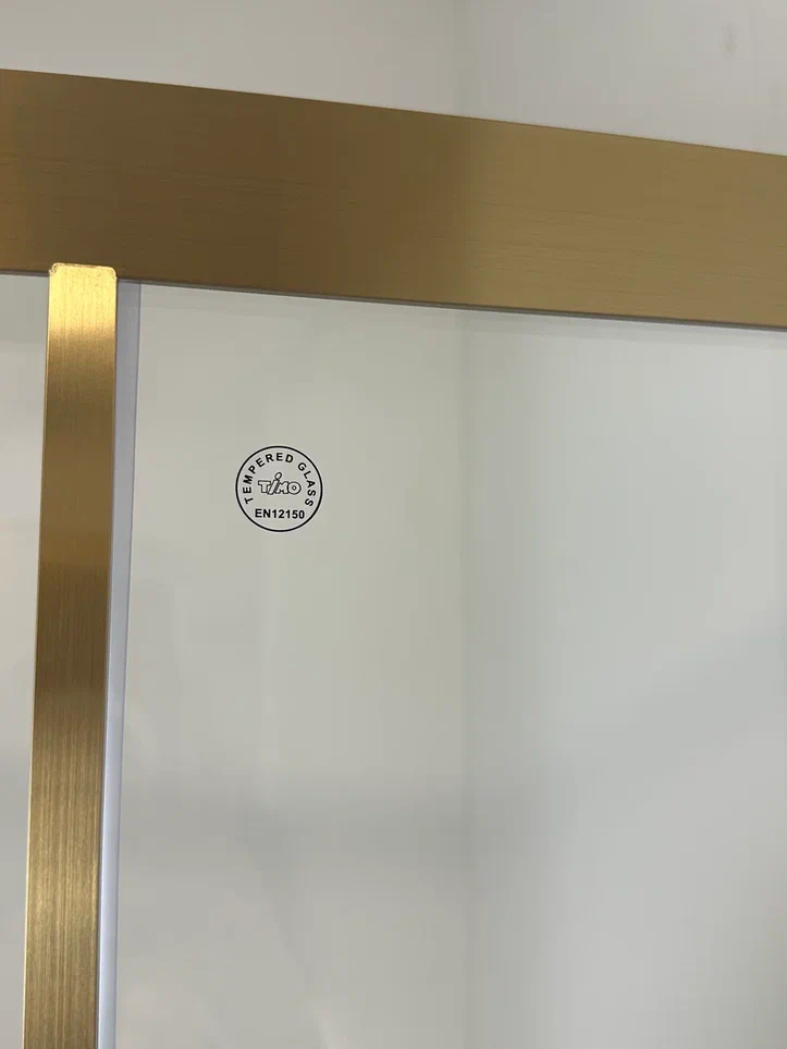 Душевой угол Timo TPSS-90/17C-8, 900*900*2000, профиль мат золото, стекло прозрачное 8 мм