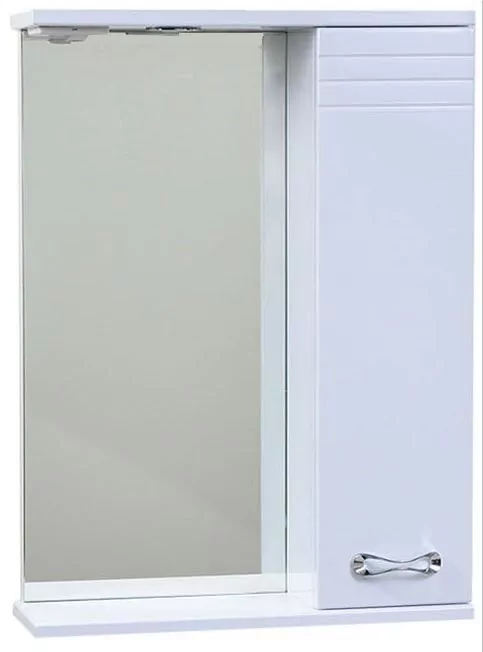 Зеркало с шкафчиком Emmy Рио 55 R свет, белый