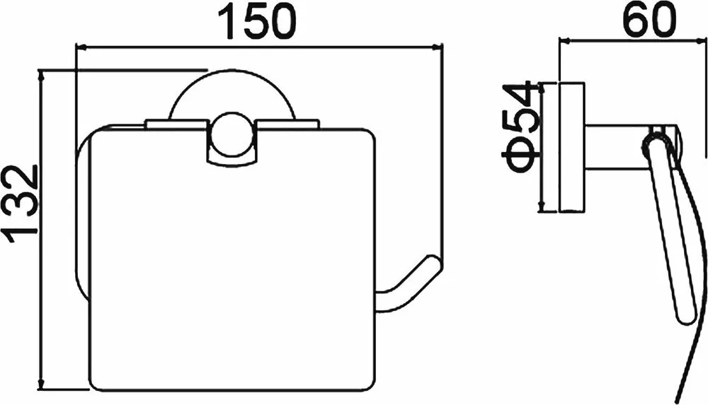 Держатель туалетной бумаги Timo Saona 13042/03 черный матовый
