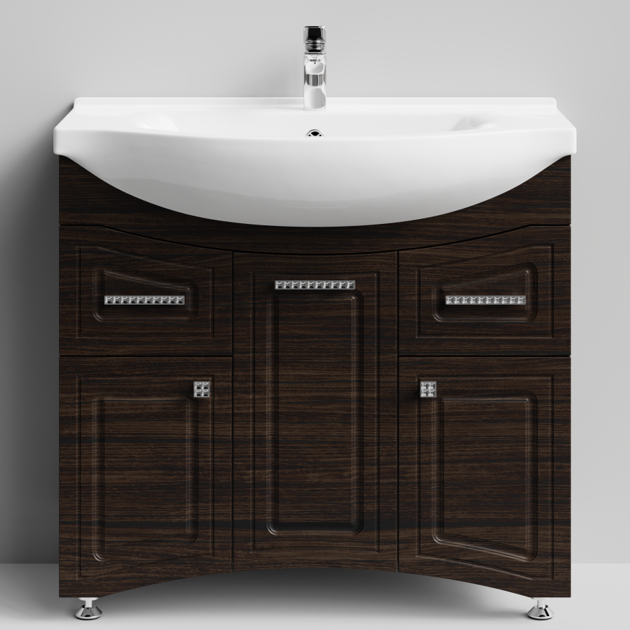 Тумба с раковиной Адам 90 напольная, Палисандр, петли справа