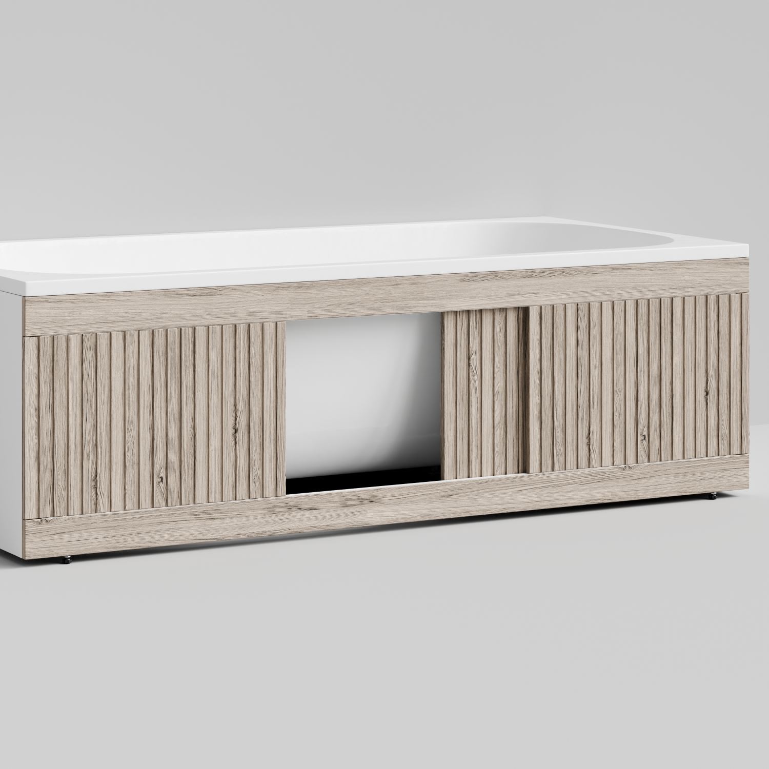 Экран под ванну Vod-ok Тач 170 раздвижной Дубослив ореховый светлый