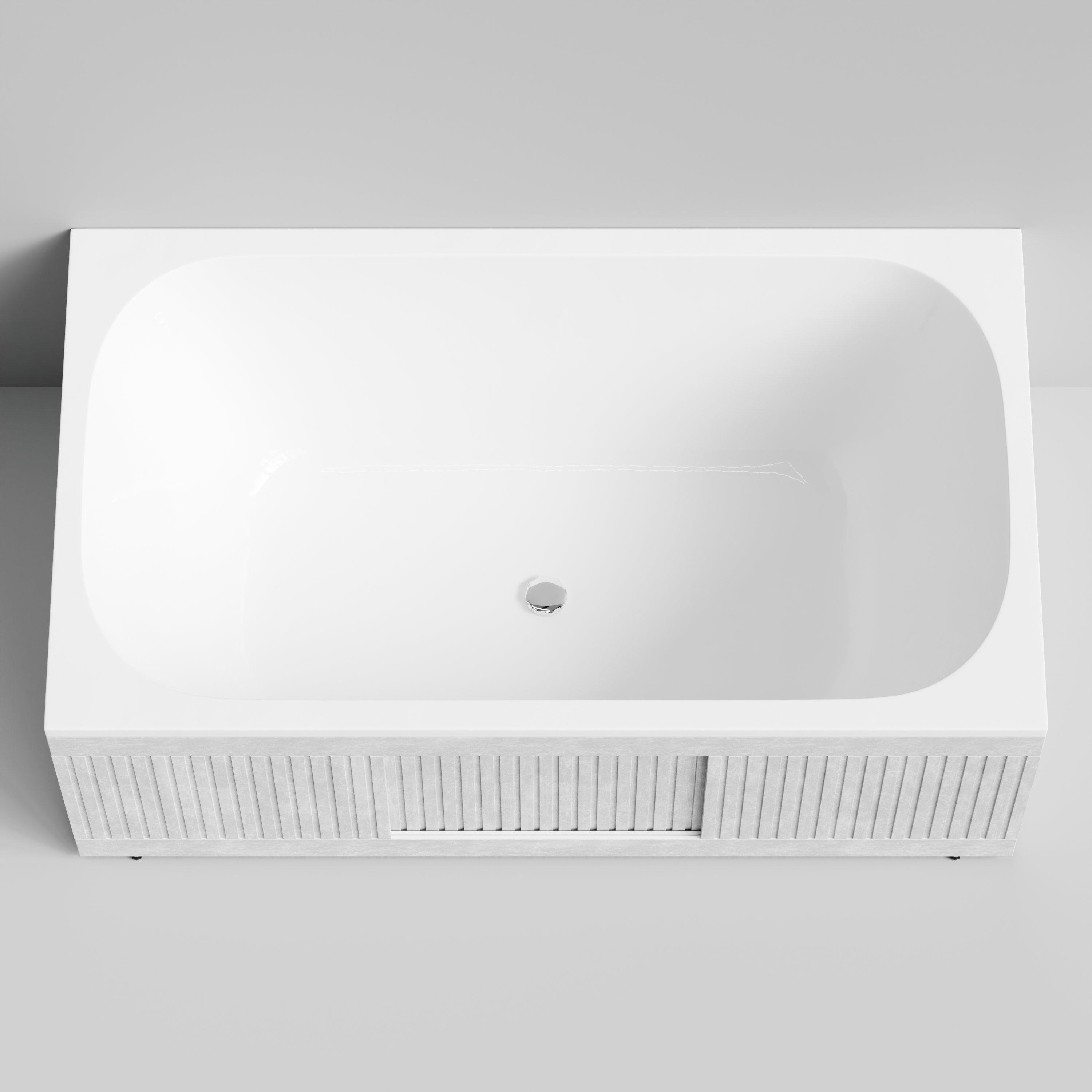 Экран под ванну Vod-ok Тач 150 раздвижной Белый камен