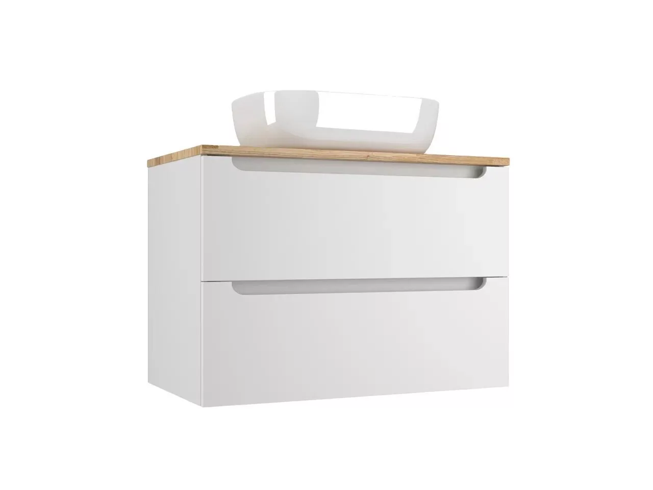 Тумба подвесная Style Line Бали 80 со столешницей, белый софт