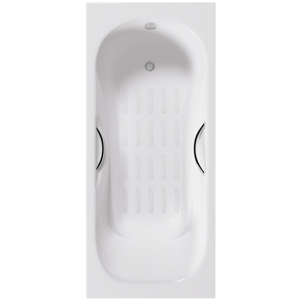 Ванна чугунная Delice Malibu 180х80 DLR230610R-AS с отверстиями под ручки и антискользящим покрытием от магазина Vanna-Vanna.ru!