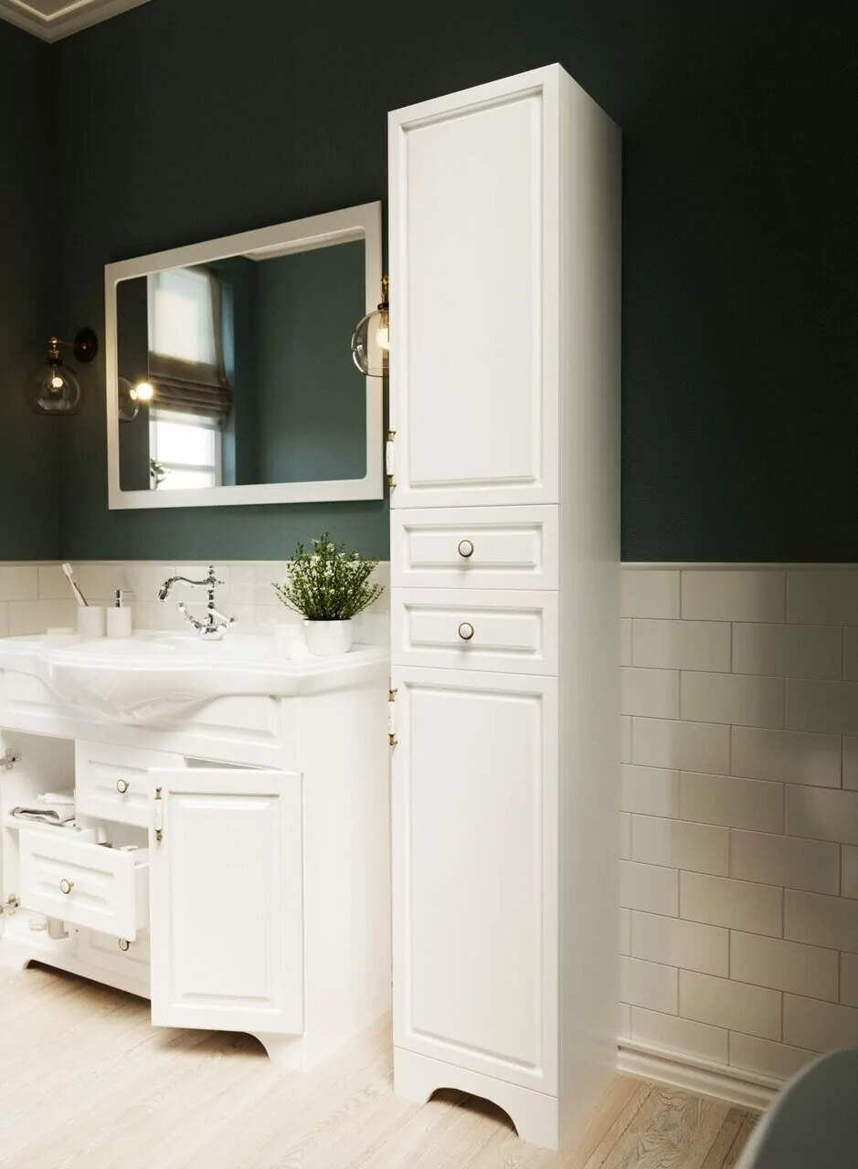 Зеркало 1Marka Прованс 85 белый