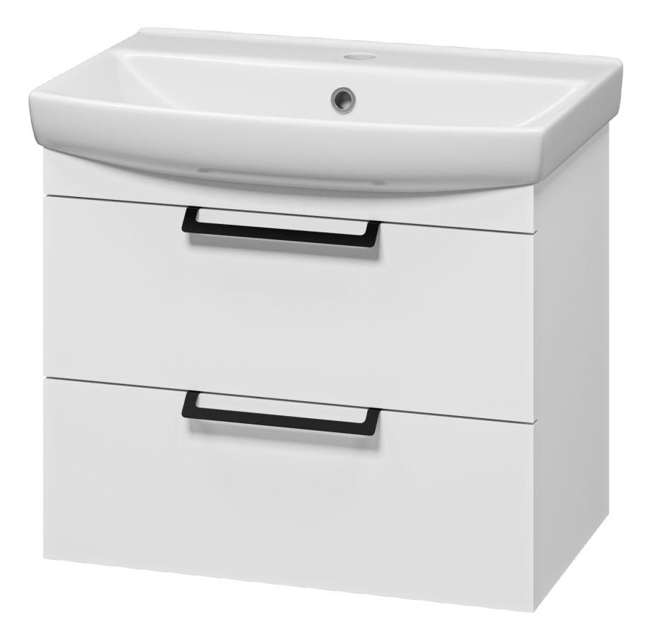 Тумба с раковиной Misty Клермонт 60 подвесная, белый