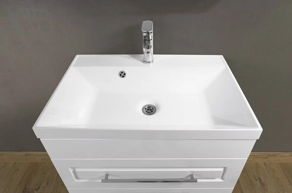 Тумба напольная Vod-ok Арабеска 60 с раковиной Classica 60, белая + 13 цветов от магазина Vanna-Vanna.ru!