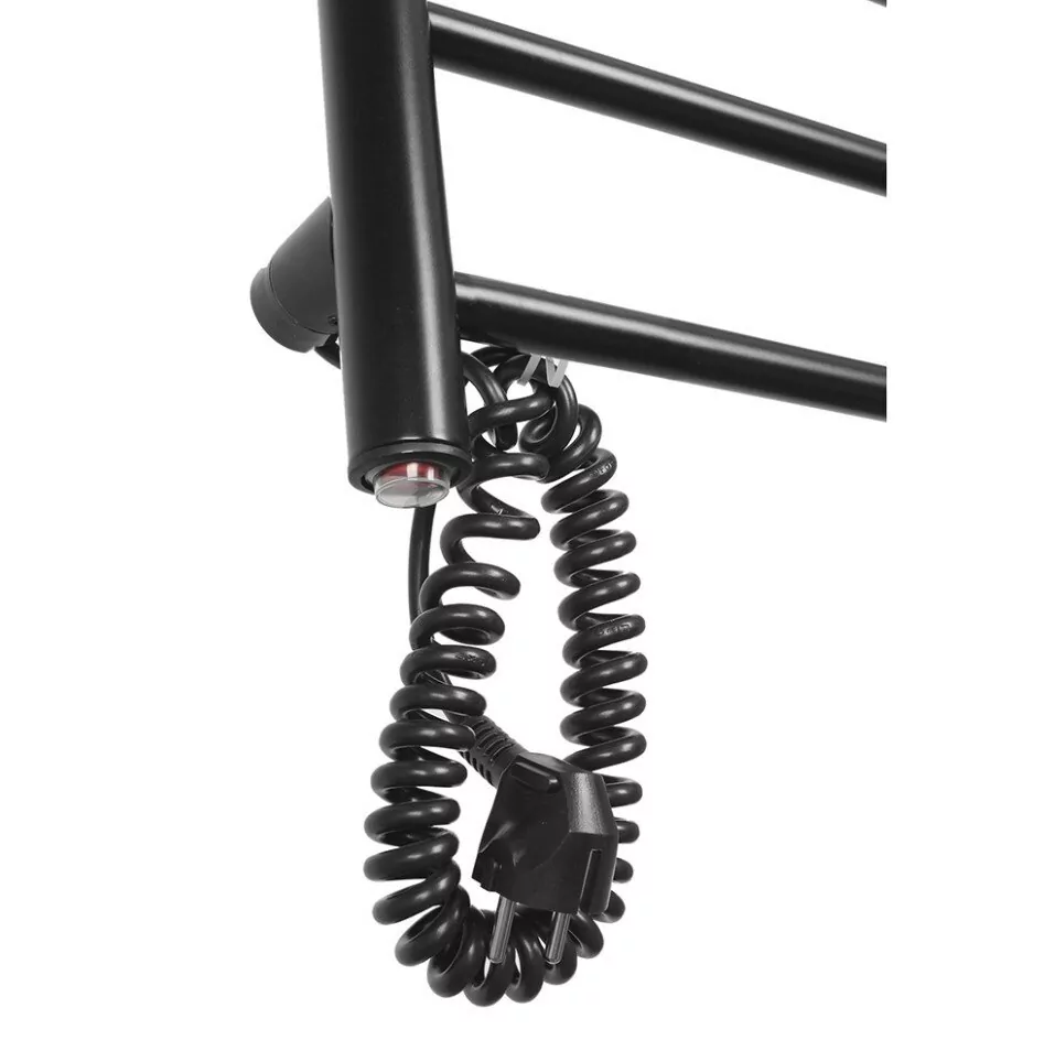 Полотенцесушитель электрический Domoterm Классик DMT 109-6 40х81 EK L левый, черный матовый