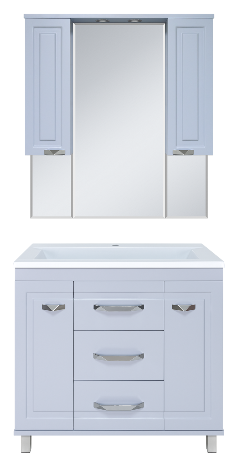 Тумба с раковиной Misty Терра 90 серый