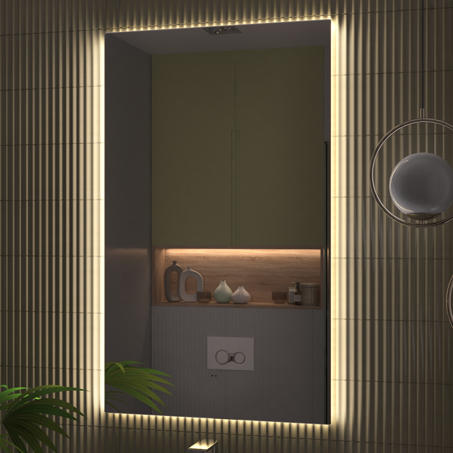 Зеркало Vigo Quadro Comfort 60 свет, сенсор, антизапотевание