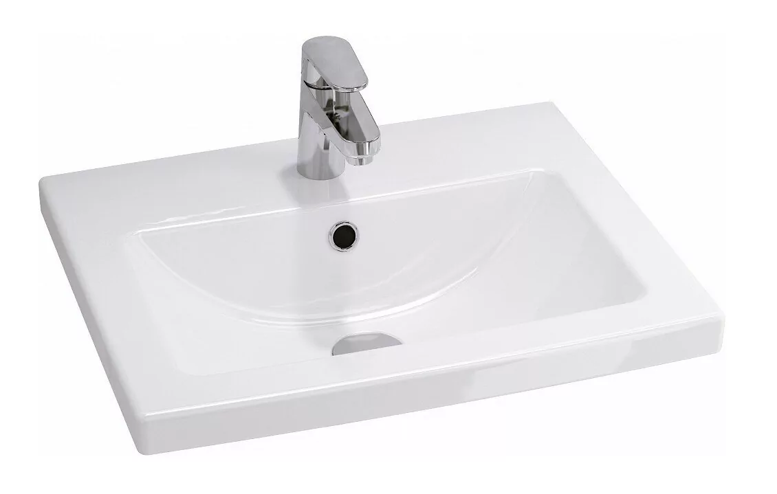 Тумба c раковиной Bellezza Пегас 50 подвесная, 2 ящика, белая