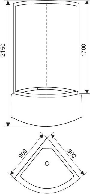 Душевая кабина Arcus ES-322WP 90x90