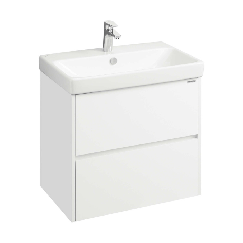 Тумба Aquaton Сканди 70 с раковиной Адриана 70, 2 ящика, подвесная, белый
