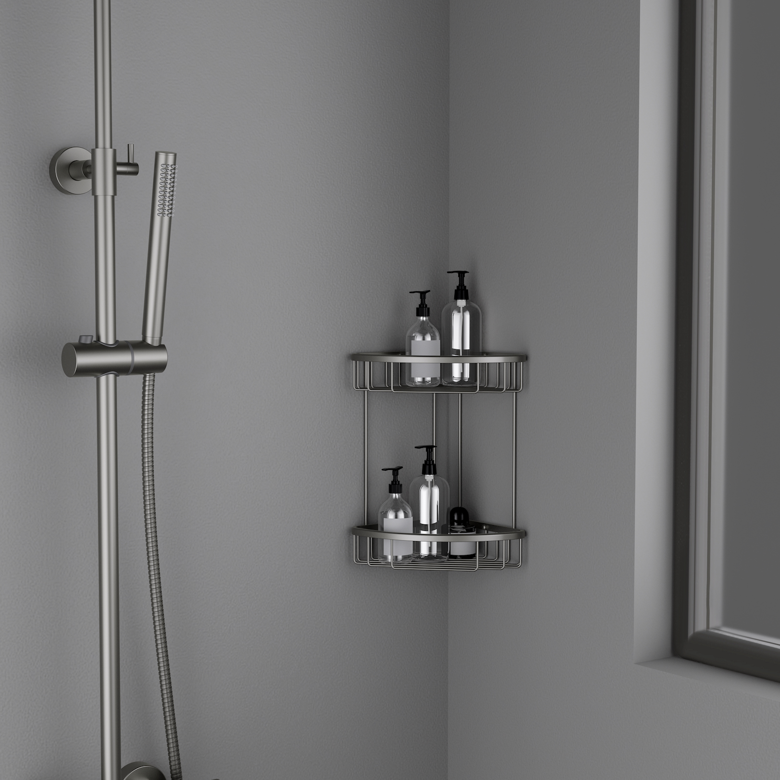 Полка угловая двойная Timo Saona 13082/18 черное золото