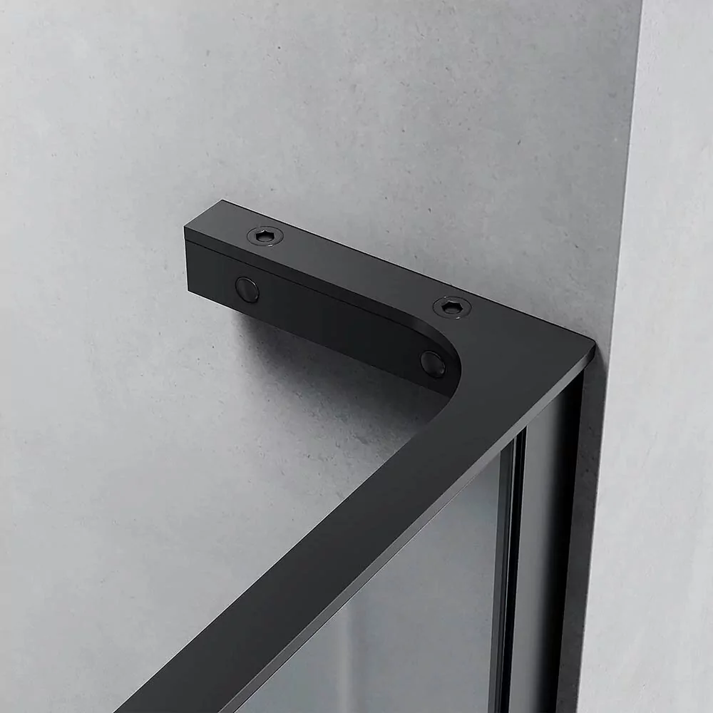 Душевая перегородка Veconi KR77B-110-01-C8 прозрачное стекло, профиль черный