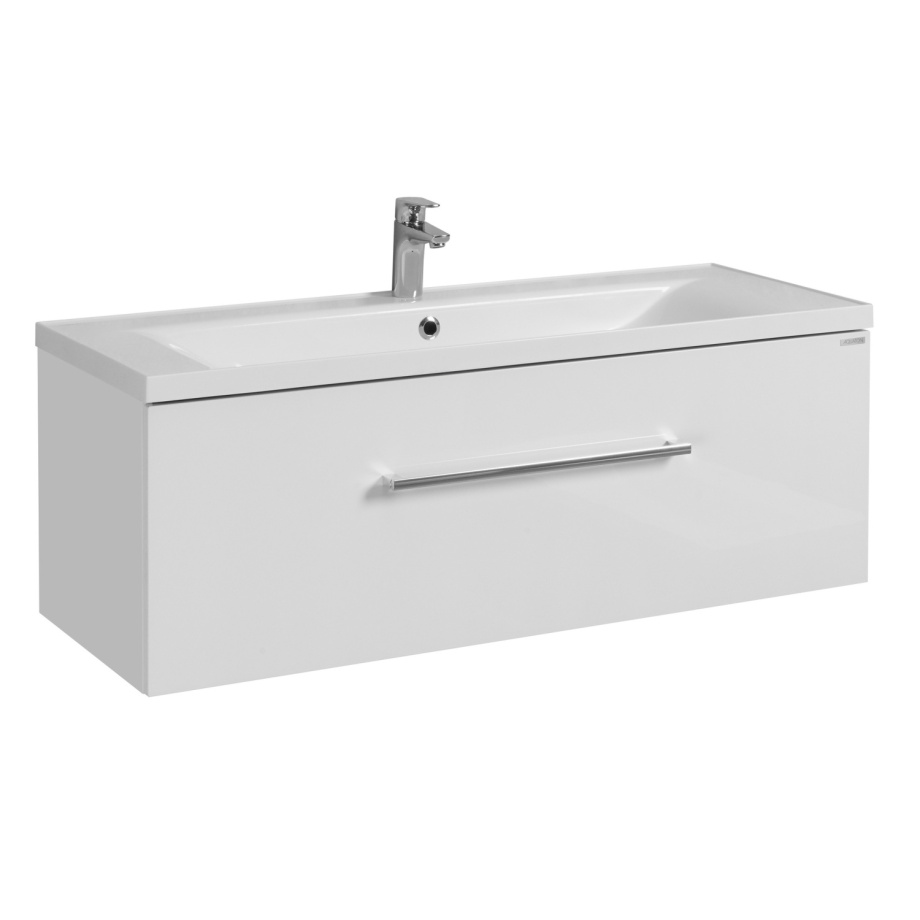 Тумба с раковиной Aquaton Мадрид 120, 1 ящик, подвесная, белая