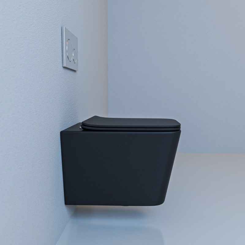 Унитаз подвесной Esbano GARTEZ (Matt Black) 510x345x340