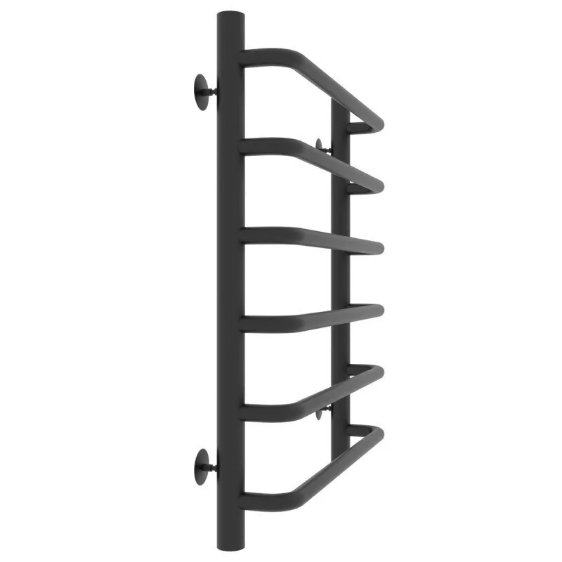 Полотенцесушитель водяной Laris Стандарт П6 500х600 черный матовый