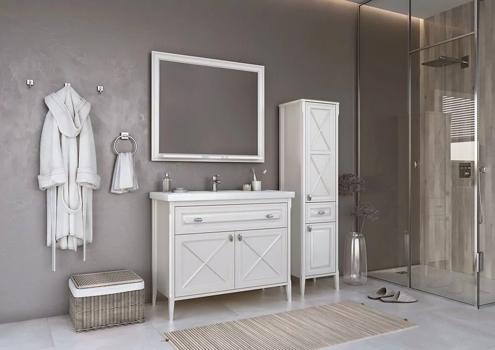 Зеркало ASB Woodline Монте 100 бежевое