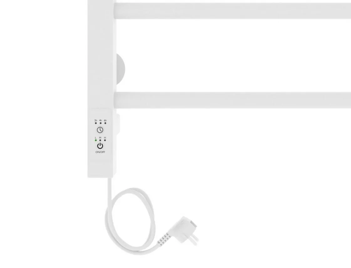 Полотенцесушитель электрический Laris Астор ЧК П12 350х900 с терморегулятором, левый, белый матовый