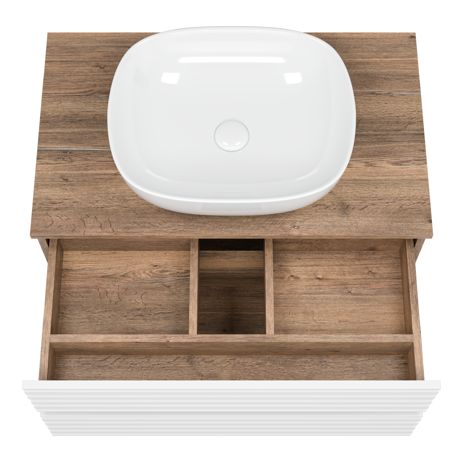 Тумба с раковиной Brevita Dakota 80 подвесная, белый