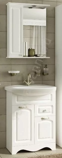 Мебель для ванной Francesca Империя 60 1 ящик, комплект, напольный, белый