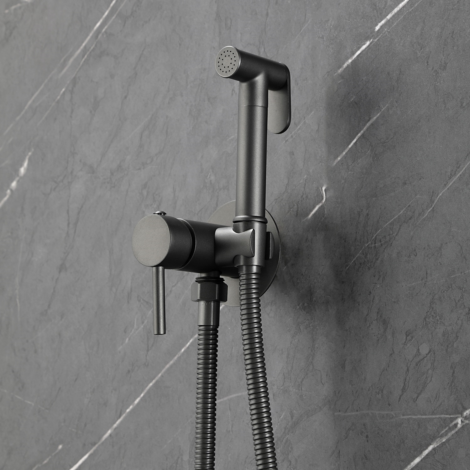 Смеситель с гигиеническим душем BochMann BRAIES GR CK-P07GR серый