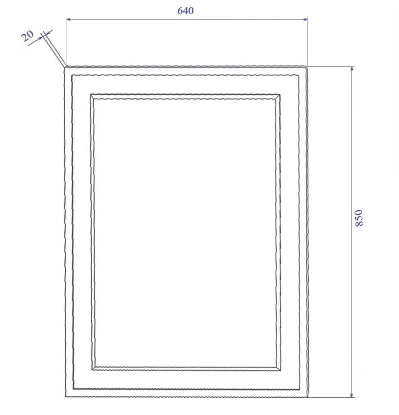 Зеркало Sanflor Модена 75 белый матовый