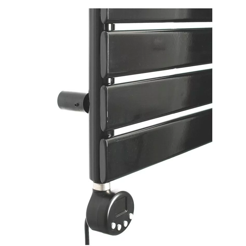 Полотенцесушитель электрический Domoterm Вита П12 500х952 EL левый, черный матовый