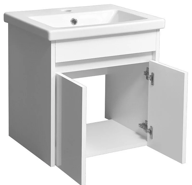 Тумба с раковиной Stella Polar Фаворита 60 подвесная, белая