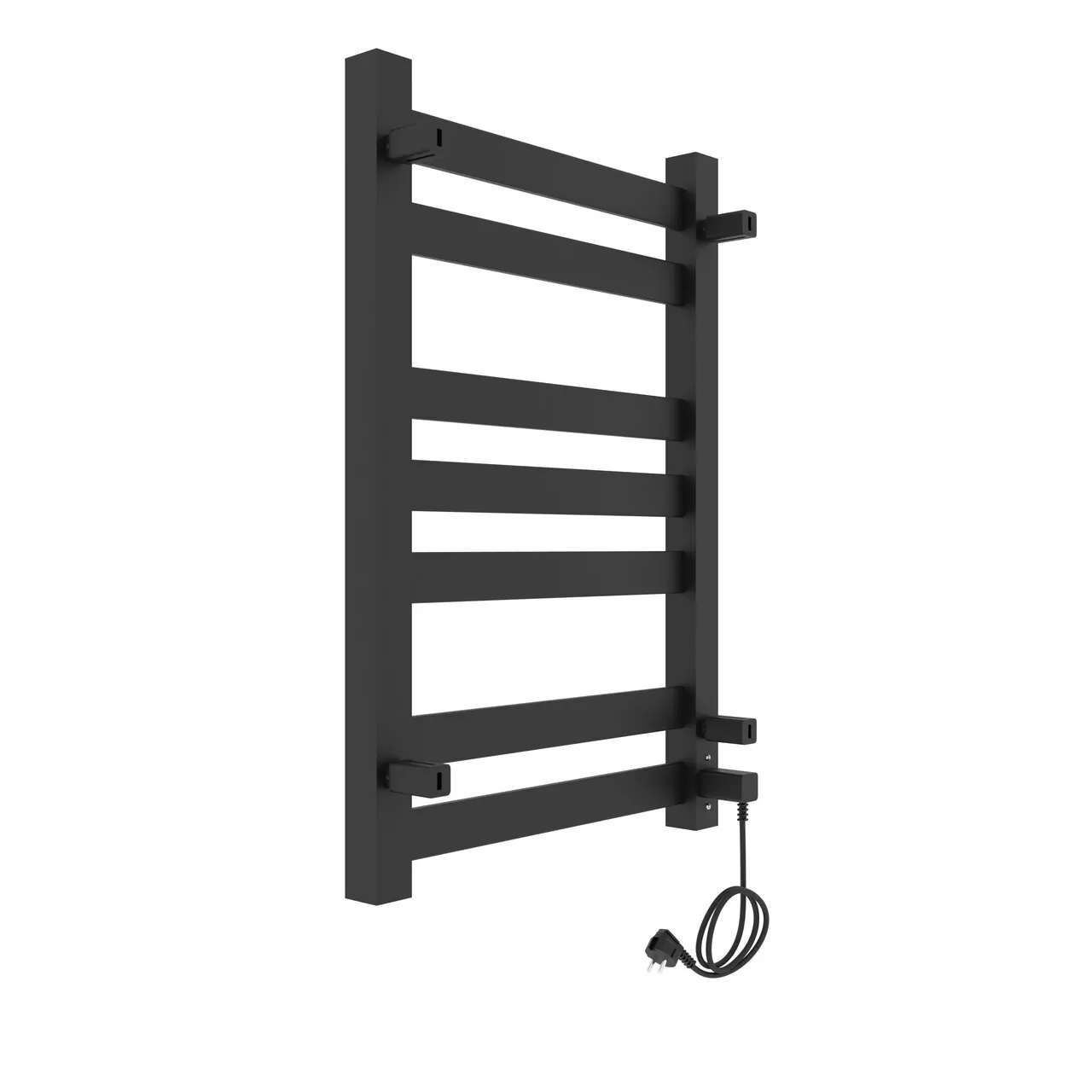 Полотенцесушитель электрический Laris Гефест ЧКЧ П7 500х800 левый, черный матовый