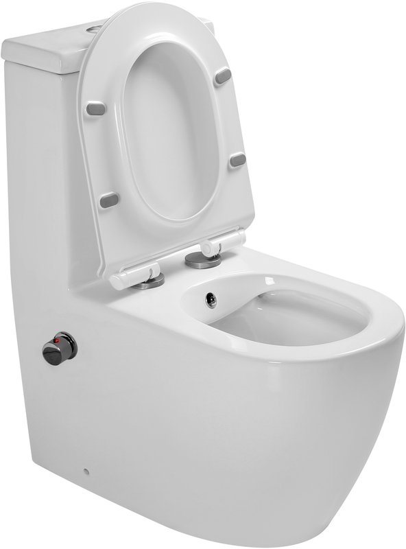 Унитаз-биде SantiLine SL-5011SM-BD напольный, безободковый, белый