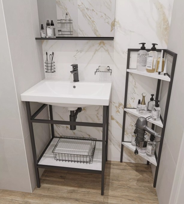 Тумба Sanflor Смоленск 60 с раковиной Como 60