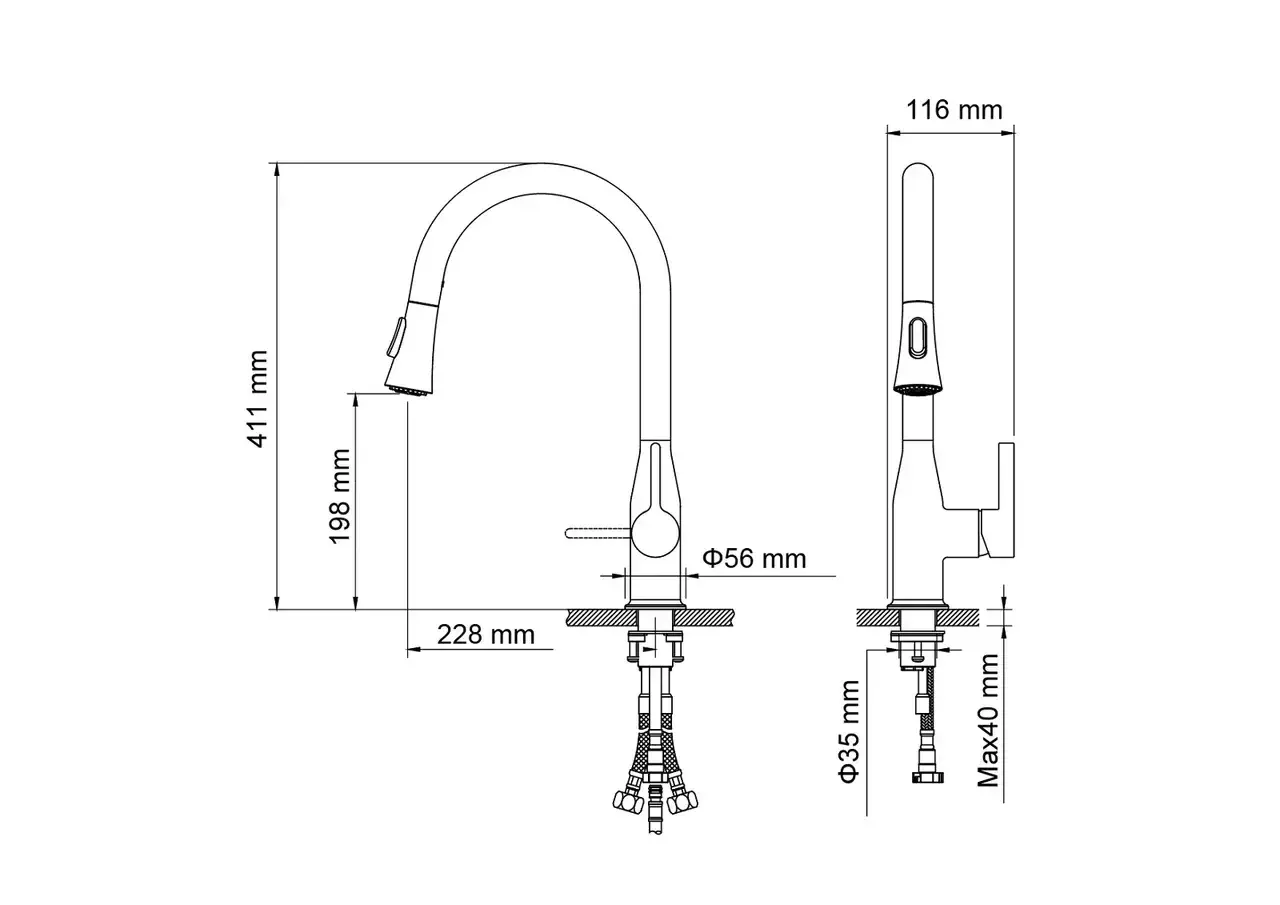 Смеситель для кухни Timo Saona хром 2336/00FL