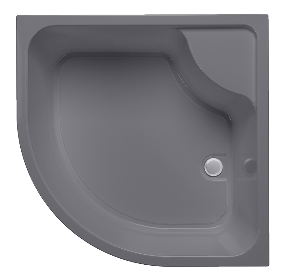 Поддон для душа Alex Baitler AB9042DU_GRAY 1/4 круга, 90х90 полукруглый, серый перламутр