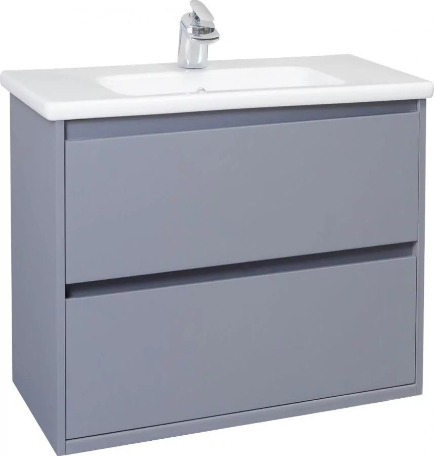 Тумба c раковиной Bellezza Лоренцо 60 подвесная 2 ящ. серебро