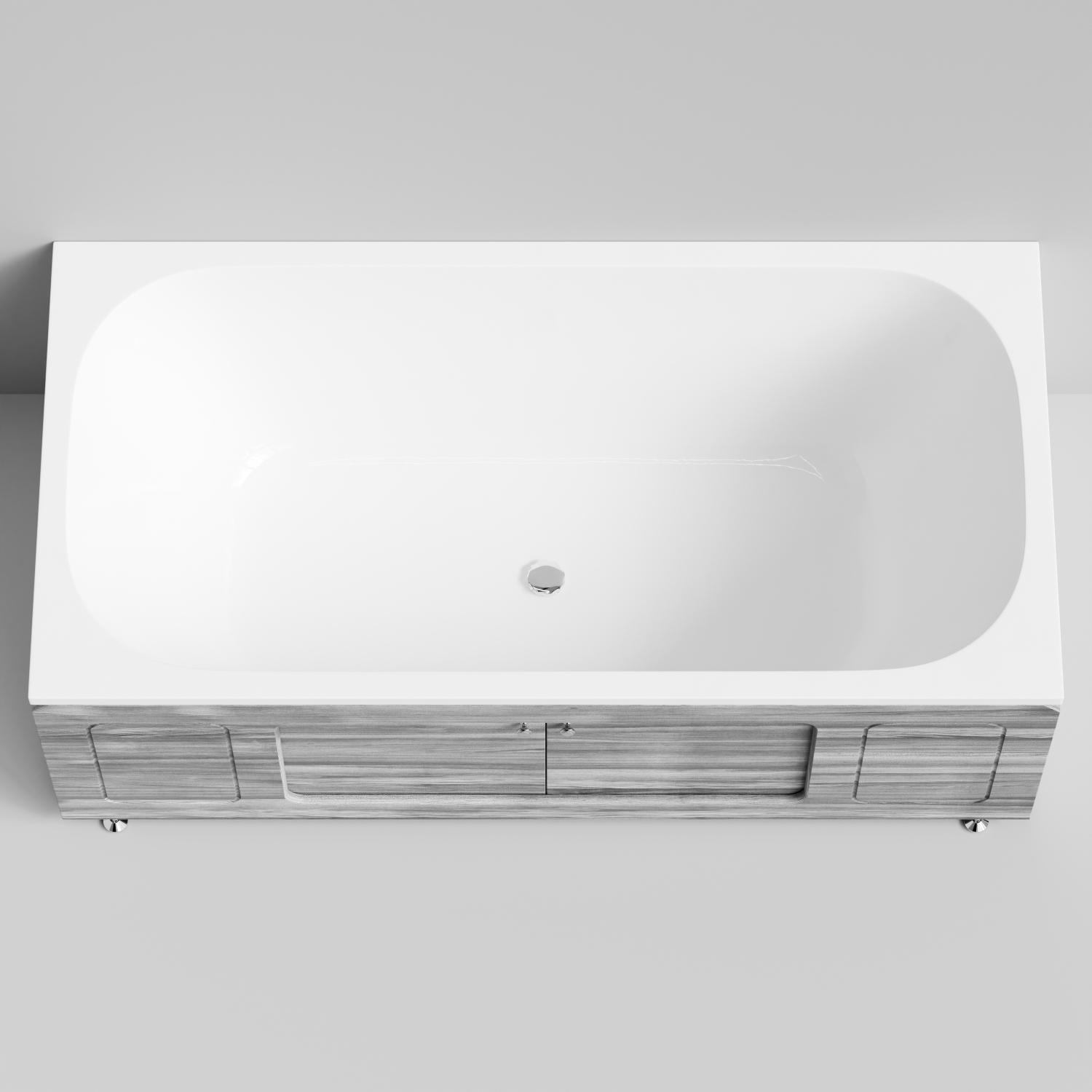 Экран под ванну Vod-ok Лидер 170 раздвижной Лиственница структурная контрастно-серая