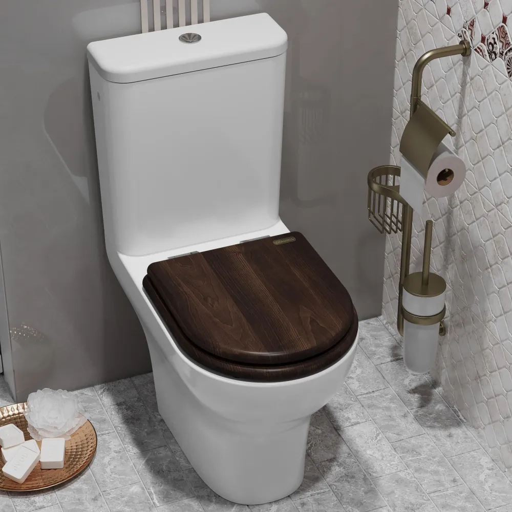 Унитаз-компакт Opadiris Палермо OS24722A белый, антикварный орех