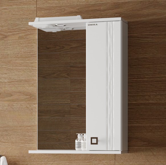 Зеркало со шкафчиком Onika Лига 60.01 R свет, белый