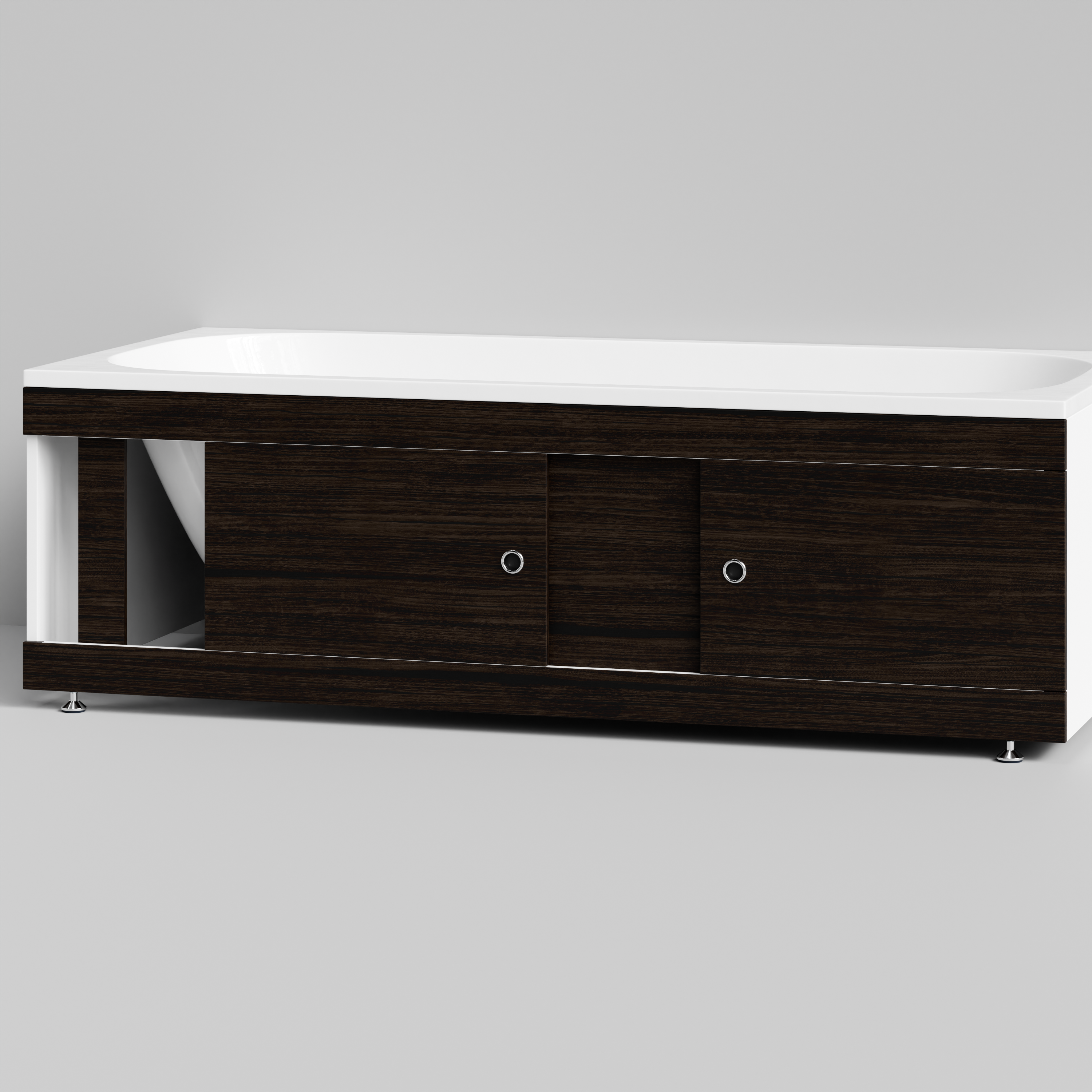 Экран под ванну купе Vod-ok 180 раздвижной венге