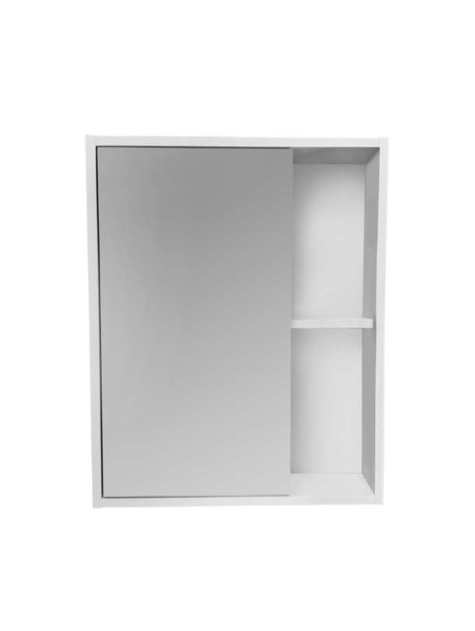 Зеркало-шкаф Runo Эко 60 серый, универсальный