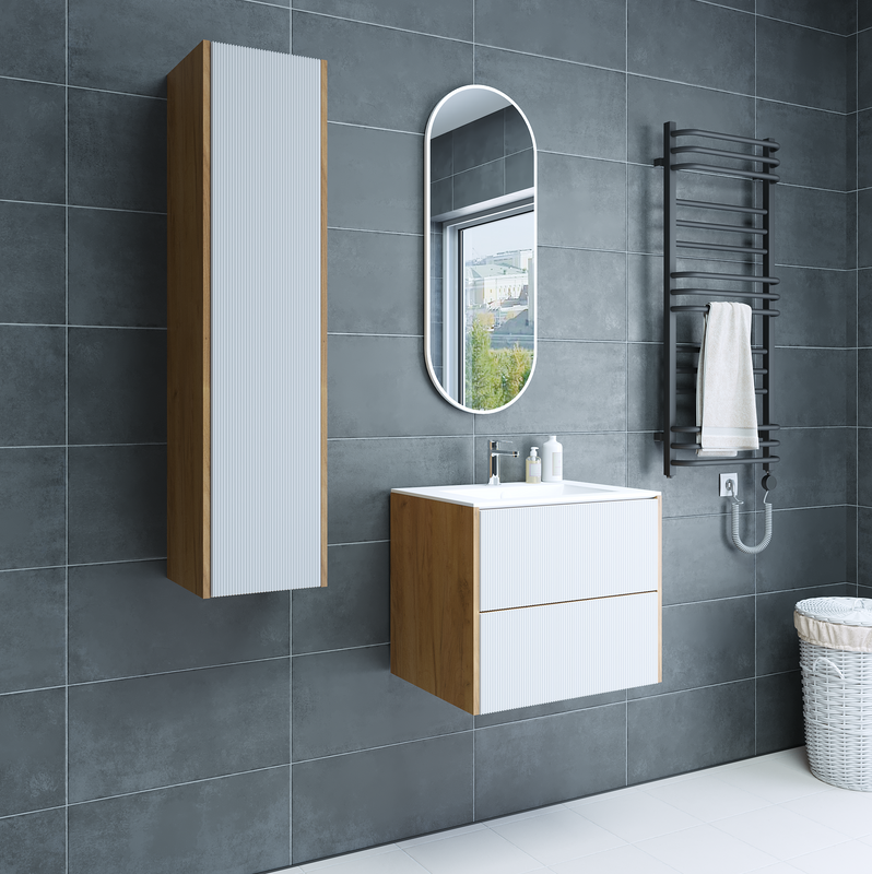 Пенал Sanflor Диана 32 дуб крафт золотой, белый