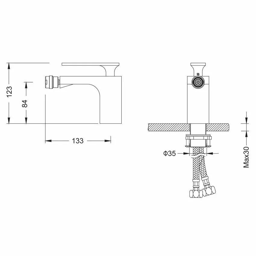Смеситель для биде Timo Torne 4362/17F золото матовое