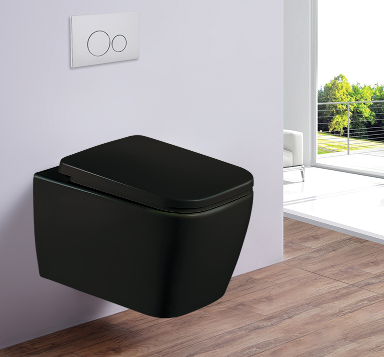 Унитаз подвесной Esbano TIRON-C (Matt Black) 485x335x285