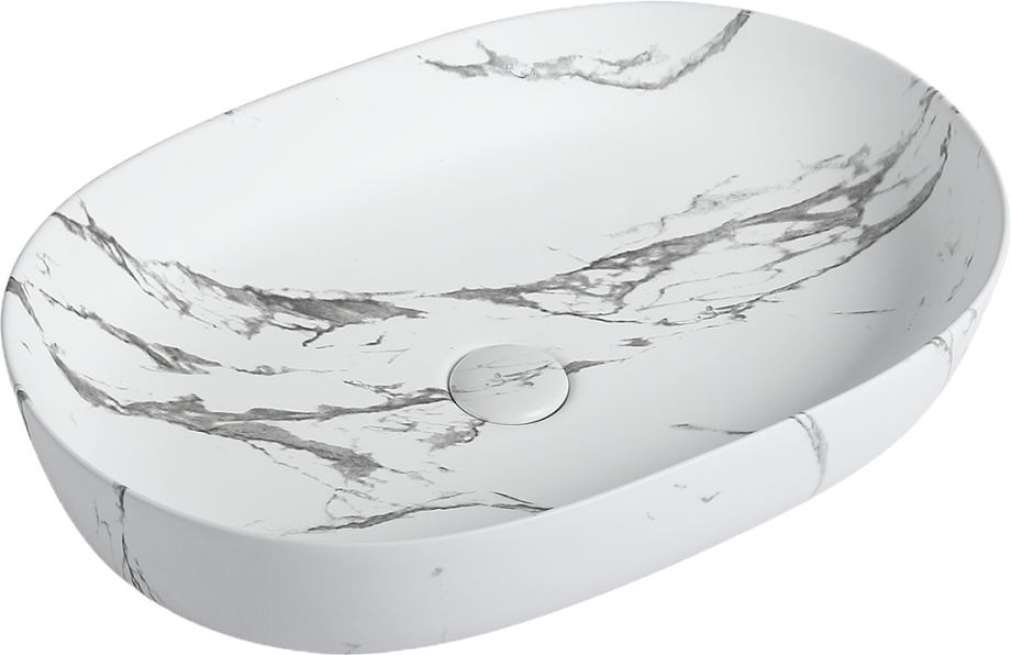 Раковина SantiLine SL-7022MM накладная, мрамор