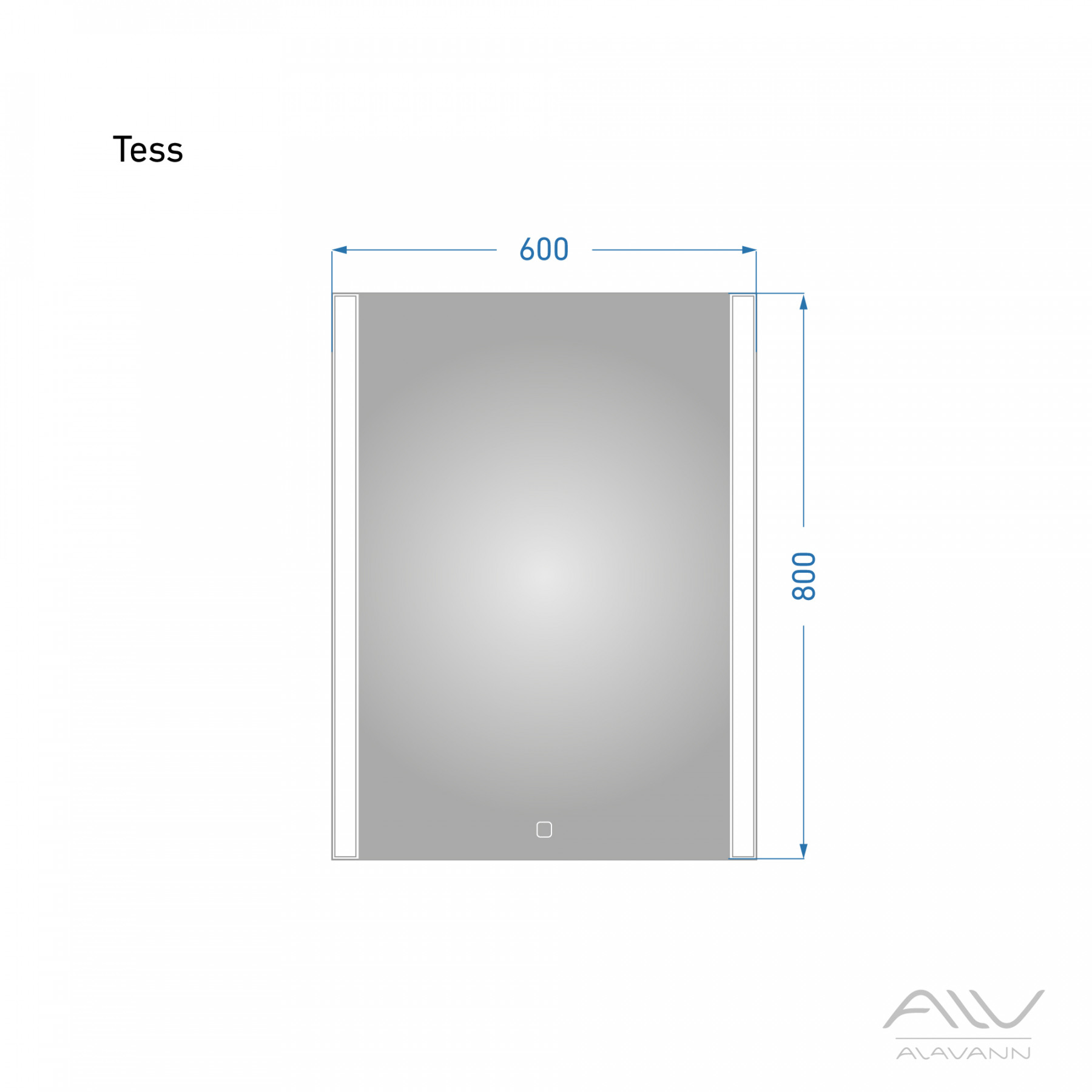 Зеркало Alavann Tess 60 Led подсветкой, сенсор